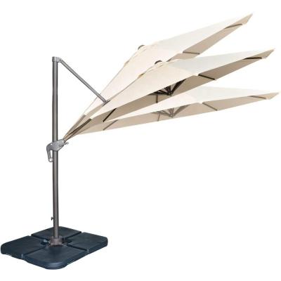 China Child Cantilever Umbrella 10Feet Aluminum Outdoor Patio Hanging Umbrella with Cross Base for sale