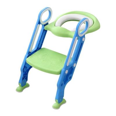 China Comfortable Safety Baby Toilet Training Seat Chair with Soft Padded Seat Potty Training Toilet Seat with Step Stool Ladder for sale