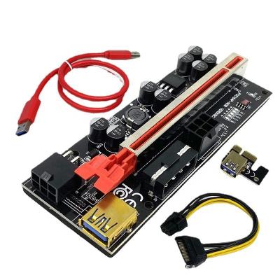 China With 15pin SATA to 6pin Power Cable VER009S Running PLUS PCI-E Riser Card PCI Express 1X to 16X USB 3.0 Cable SATA to 6 Pin Connector for Graphics Video Card for sale