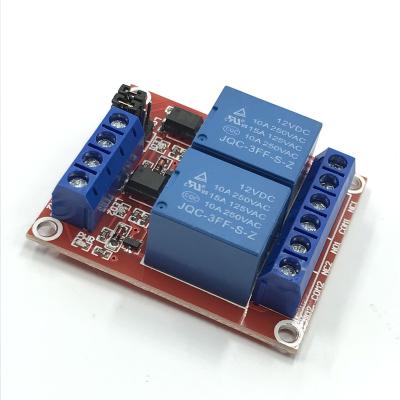 China 2 Channel 12V Relay Module With Wholesale 2 Channel 12V High And Low Level Electronic Component Trigger Optical Coupler Support for sale