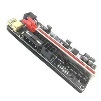 China With SATA 15pin to 6pin power cable 010s plus 8 capacitors PCI-E 1X to LER 2021 Newest LER 16X Riser Card Supplement PCI Express Adapter USB 3.0 Cable Power for sale