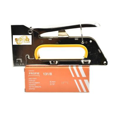 China Professional OEM 4-8mm Manual Staple Gun Tacker CHINA Made R23 High Quality 1318 1316 1314 Staples Gun Nail Gun 156 for sale