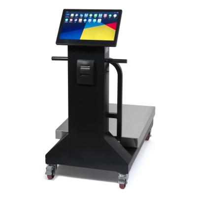 China H1DS306 Weighing Scales Machine Barcode Scales Trolley Cash Register Huge Scale 600KG for sale