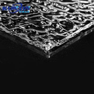 China Custom Business /Office/Education Square Clear Acrylic Sheets Deep Reflect Stone Texture Acrylic Sheet 6.0mm 5.0mm for sale