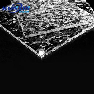 China Business / Office / Education Mania New Products Scratch Resistance Indoor Flooring Used Clear Stone Textured Acrylic Pmma Sheet for sale