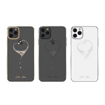 China Diamond Handmade Clear PC Anti-fall Bling 3D Back Cover With Crystal Luxury Women Phone Case For iPhone XS X XR 11 pro 12 max mini for sale