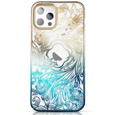 China Crystal Clear Custom Mobile Cell Anti-fall Phone Case Accessories Luxury PC Cover Device For iPhone 12 pro Max Case Caso for sale