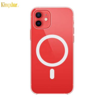 China New Arrival Fanshion Magnetic Clear Card Holder Phone Case Magnetic Phone Case For Iphone 12 Mini Pro Max for sale