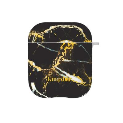 China Anti-scratch; Customized Multi Color Shockproof Water Printing Luxury Marble Pattern Earbuds Charging Case For AirPods 1 2 Cover Device for sale