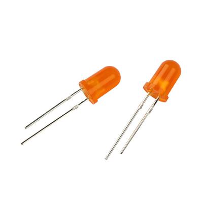 China Emitting LED High Power LED Customized Electronic Components Led Diode LED Round Head 5mm Led Diode In Orange Color Dip Lighting for sale