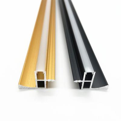 China Interior Lighting Decoration Gold / Black L Shaped Aluminum Handle Light Lamp With LED Lamp For Sideboards for sale