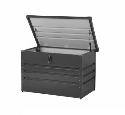 China Easily Assembled Galvanized Steel Lockable Outdoor Metal Garden Storage Box With Lid For Garden &Desk for sale