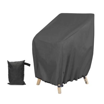 China Water Repellent Tear Resistant Outdoor Patio Furniture Covers Garden Waterproof High Back Stacking Chair Cover for sale