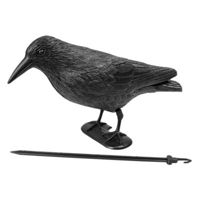 China Waterproof Garden Bird Scarer Holder Plastic Decoy Hunting Crow for sale