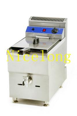 China LPG2800 gas type stainless steel single tank fryer GF-181 for sale