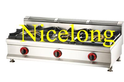 China Nicelong 3 burners gas range can use LPG and NG GBS-3Y for sale