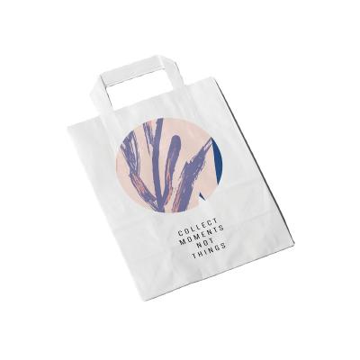 China Recycled Materials Logo Custom White Kraft Paper Bag Ornaments Aromatherapy Paper Bag for sale