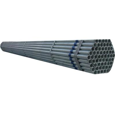 China Gas Pipe Galvanized 1.5 Inch Pre-Galvanized Steel Welding ERW Steel Round Tube for Construction Building Material for sale