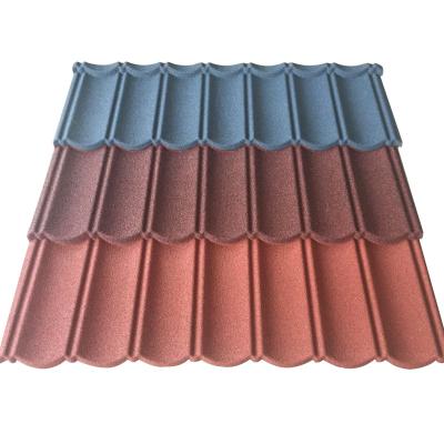 China SGCC/CGCC/TDC51DZM/TDC52DTS350GD/TS550GD/DX51D Z Q195-q345 Lower Noise Natural Colored Stone Coated Metal Roofing Tile for sale