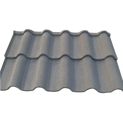 China Roof Tile Roofing Sheet Galvalume Stone Color Coated Metal Roof Tiles Windproof 2.7kg/pcs for sale