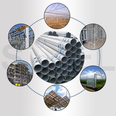 China 1.2-20mm Thickness Galvanized Steel Pipe 3 4 Inch Hot-dip Galvanized Pipe 20 Ft for Construction Projects for sale