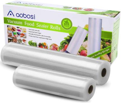 China Suitable refrigerator Aobosi vacuum sealer rolls vacuum film roll for all film sealing devices, 2 bag roll sealer of 28x600cm and 20x600cm for sale