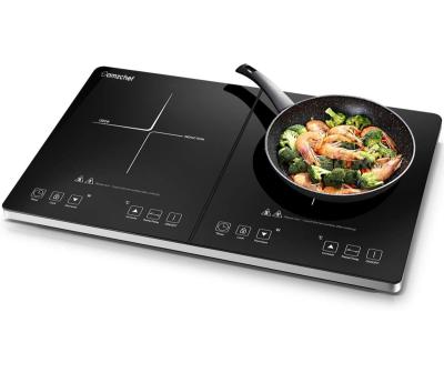 China Amzchef household induction hob, double induction cooker with ultra-thin body 2800W induction cooktop for sale