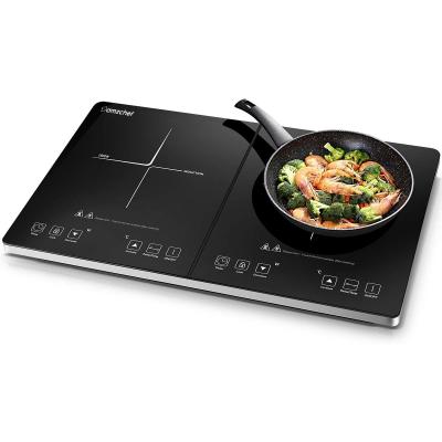 China Amzchef household induction hob, double induction cooker with ultra-thin body 2800W induction cooktop for sale