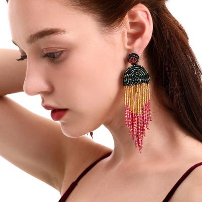 China Retro Tassel Earrings Bohemian Durable National Style Exaggerated Personality Earring Accessories for sale