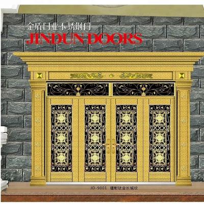 China Anti-Theft Luxury Colored Stainless Steel Board Exterior And Interior Security Door for sale