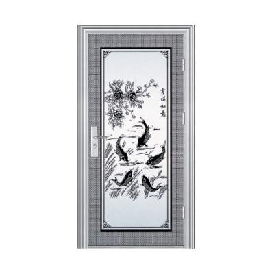 China Anti-Theft Stainless Steel Single Door Hot Sale Popular Design Cheap  Entrance Security Door for sale