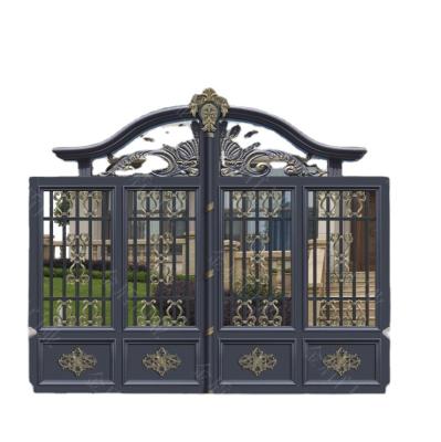 China Waterproof Glorious Appearance with Arts Design Aluminum Villa Courtyard Door for sale