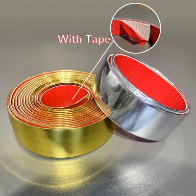 China Sofa. Bed. Chair etc high quality gold and silver pvc chrome edge adhesive plastic strip 2022 for Furniture and Sofa Decoration for sale