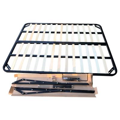 China JIEYING Large Foldable Slat Wooden Bed Frame With Lift Mechanism for sale