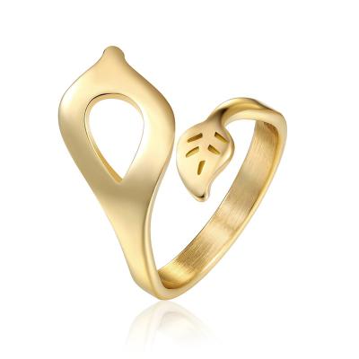 China CLASSIC Good Quality Stainless Steel Ring For Women 18K Gold Plated Jewelry Wholesale for sale