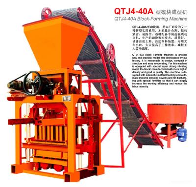 China Building Material Shops QTJ4-40 Manual Block Making Machine Concrete Fly Ash Brick Machine Lowest Price Block Making Machinery Concrete Block for sale