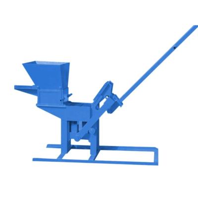 China Manual /mud/earth/cement/concrete QTY2-40 small clay block machine manual earth cement interlocking brick machine for sale