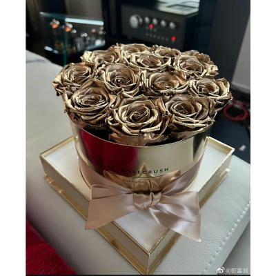 China eternelle stabilize forever rose gold flowers gold roses preserved 24k preserved gold rose for sale