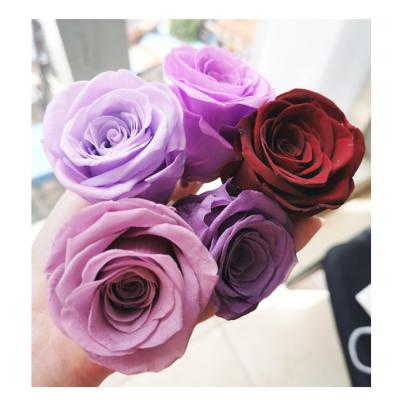 China Christmas decoration supplies infinity rose eternal rose ornaments 4-5cm preserved rose for sale