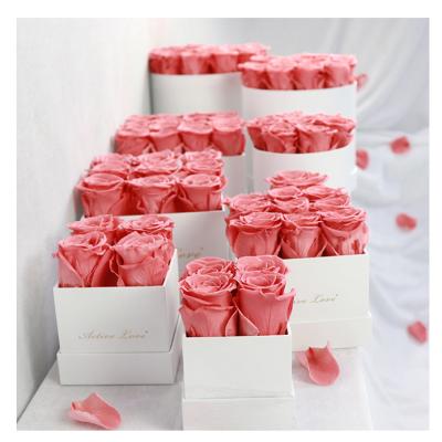 China Diy preserved flowers box of preserved flowers preserved rose with boxes luxury for sale