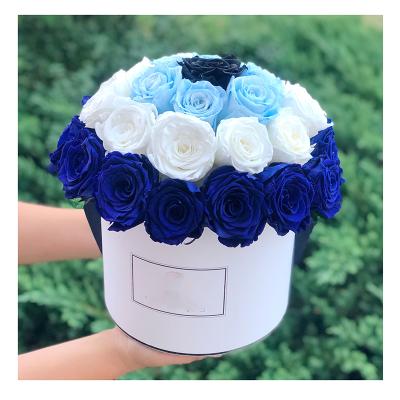 China Eternal rose box forever rose preserved flower box handmade flower box for Mother's day gift for sale