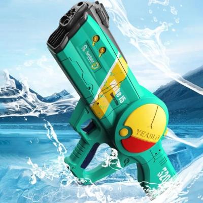 China Electronic Toy Hot Selling Latest Soak Green Unisex Water Spray Guns Large Capacity 1200ml Automatic Swimming Pool Electric Water Gun For Adult for sale