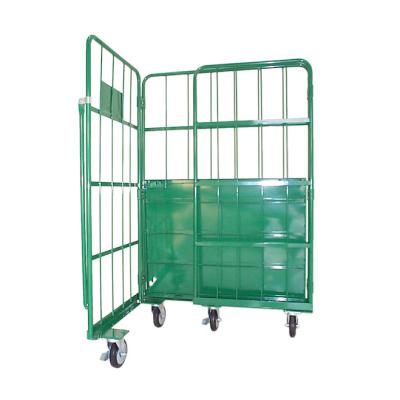 China Collapsible Easy To Set Up 4 Tier Logistics Utility Cart Storage Utility Cart for sale