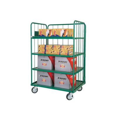 China Labor Saving 304 Stainless Steel Time And Logistics Foldable Roll Cage Trolley For Warehouse for sale