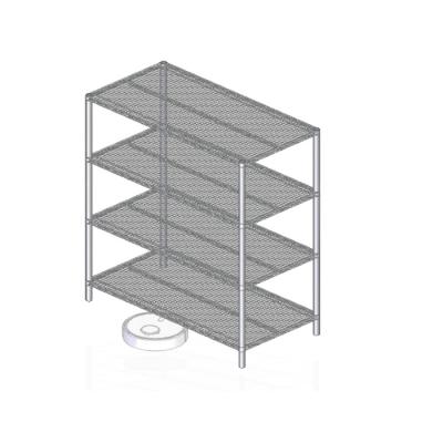 China Sustainable Grocery Store Storage Movable Adjustable Wire Metal Shelving for sale