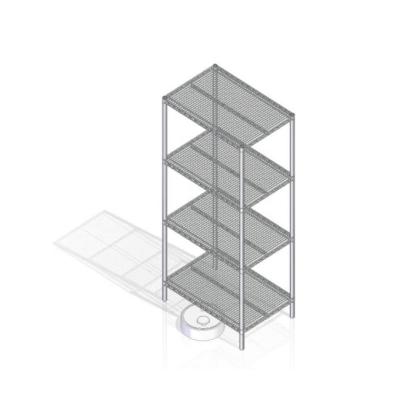 China 4 Durable Adjustable Heavy Duty Wire Shelving Metal Layers For Home for sale