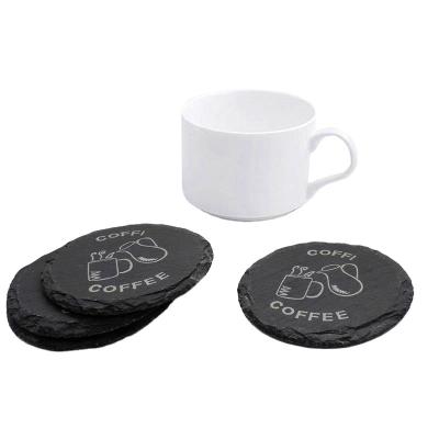 China Stocked DIY Customizes Its Own Exclusive Customized Mug Pad, Rock Mug Pad With Laser Personalized Tabletop Mug Coaster for sale