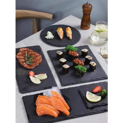 China Fashion Disposable Wholesale Disposable Stone Dish Slate Tableware Steak Tableware Hotel Restaurant Cafe Wholesale Fashion Dish for sale