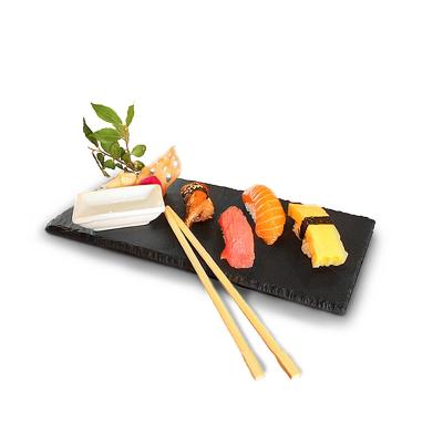 China Wholesale Disposable Disposable Natural Wholesale Restaurant Cheese Board Black Slate Stone Dish for sale