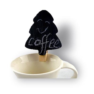 China Mini Blackboard Message Clip Europe Cute Slate Wood Clip Wooden Note Clip DIY for sale